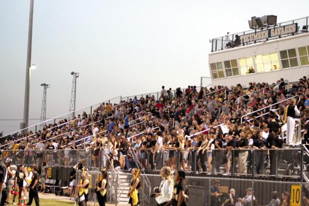 The Tecumseh Savage stands were full for Football Homecoming on Sept. 29, 2023. File photo