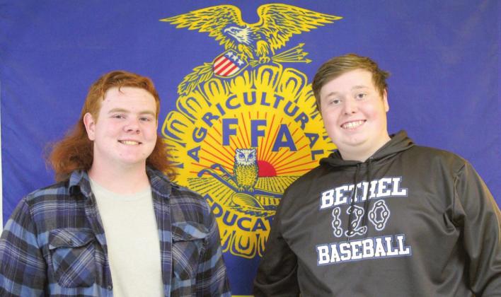 Colton Ingersoll and Bryce Wright were two out of 18 on the Bethel FFA Shooting Team who qualified for the OKSSSP State Competition in El Reno on April 13. They have learned responsibility, gun safety, and good sportsmanship from being on the team. Countywide &amp;amp; Sun/ Natasha Dunagan