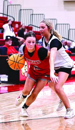 North Rock Creek’s Peyton Lilley goes around the Stratford defender.