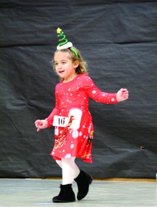 Harlee Thompson of Tecumseh won Most Beautiful in her age division during the Our Diamond Miss Christmas Pageant, held at Will Rogers Elementary on Dec. 7. The event was also a fund-raiser for the school.