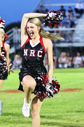 North Rock Creek’s Madison Neer all smiles during the Pom routine.