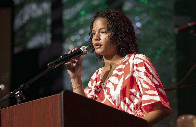 The celebration included a performance by Barbara Cooks, Gailian Khloe Tungate, Youth Impactioneer Recognition, spoke to the audience. Murphy, and Willie Huffman.