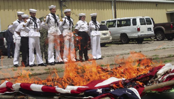 Tecumseh American Legion Hosts Flag Retirement