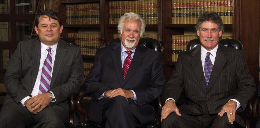 The West Law Firm attorneys (l to r) Shawn Spencer, Terry West and Brad West. Photo provided