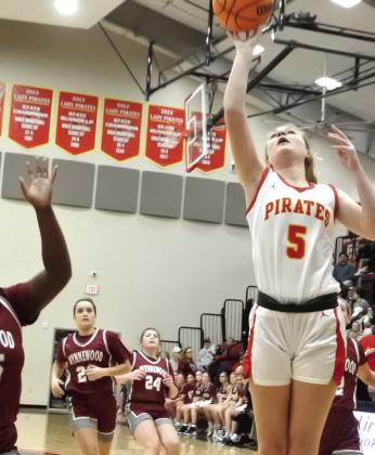 Dale’s Heartly Snyder puts up a shot during the Class District home game on Feb. 18.