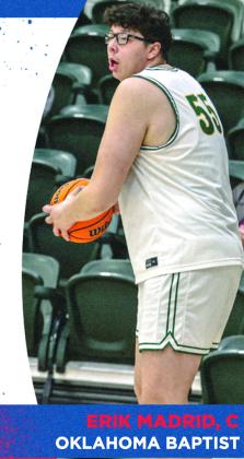 Erik Madrid sinks two in the game against the Weevils on Jan. 30. Madrid was named Great American Conference Player of the Week. Photo Provided