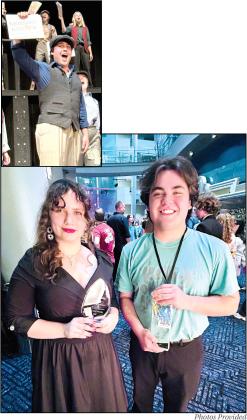 North Rock Creek's Alexis Martin and Cooper Lincoln pose with their Kelli O'Hara awards on May 29 at the Civic Center Music Hall.
