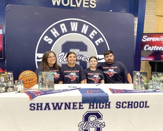 On April 30, Shawnee student Serenity Casteel signed a letter of intent with Panhandle State University for basketball. Photo courtesy of Amanda Johnson