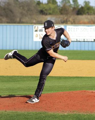 Bethel's Gavin Lynch sends one over home plate during the second inning of the March 13 home game against Harrah. The Class 3A Wildcats lost to the Class 4A Panthers, 3-11. Their next home game will be on March 23, at 5 pm, against Little Axe. Photos by Natasha Dunagan, Countywide &amp;amp; Sun