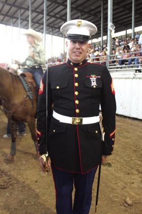 U. S. Marine Veteran, Sgt. Jonathan Wright, pauses for a photo. Natasha Dunagan, Countywide &amp;amp; Sun