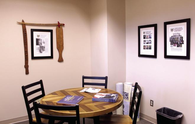 The National Society of the Scabbard and Blade's new office is shown inside the Pottawatomie County Veterans Educational Museum at 331 N. Broadway in Shawnee. It is the latest addition to the museum, which already houses the Oklahoma Military Heritage Foundation and the Gold Star Families Room, on the first floor. The second floor has rooms dedicated to each U.S. war, beginning with the Revolutionary War.