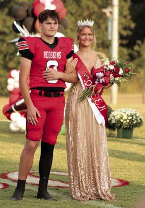 McLoud senior Addison Adams was crowned Fall Homecoming Queen before the football game against Tecumseh on Sept. 19. Adams was escorted by fellow senior Connor Cook. Also vying for the crown were queen candidates Taycee Lewis and Emma Bellah. Natasha Dunagan, Countywide &amp;amp; Sun