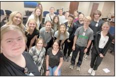 Junior Volunteers taking a selfie during their hospital orientation. Photo provided