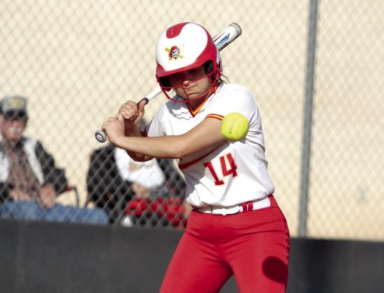 Dale's Max Motely prepares to hit a single.