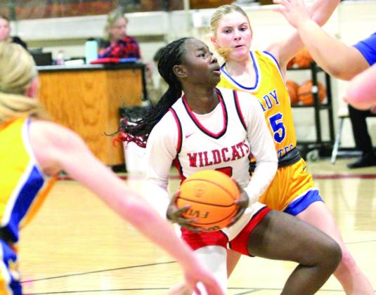 Earlsboro freshman Zeaonna McGregor prepares to make her shot during the Feb. 10 home game against Moss. Countywide &amp;amp; Sun/Natasha Dunagan File photo