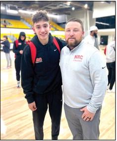 Jordan Coody and Coach Evan Smith. Photo provided