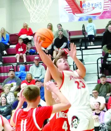 Deken Jones leaps above the defense to lay one off the glass in the Boom-a-rang Classic recently held at Dale. Countywide &amp; Sun/ Suzie Campbell