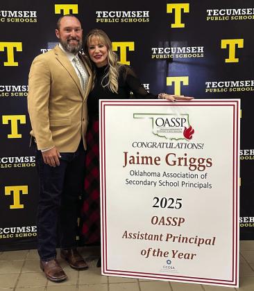 Jaime Griggs is pictured above with her husband, Zac Griggs. Photo provided