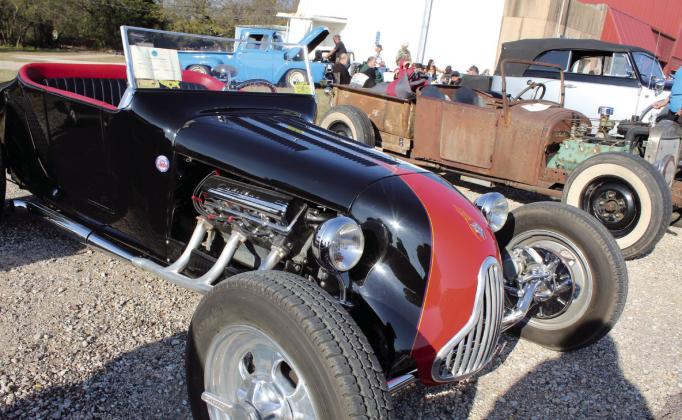 The Second Annual Bad to the Bone Cars n’ K9s Car Show, in Asher, featured 88 vehicles on Nov. 16. It included a 1927 Ford Roadster and 1926 Ford Rat Rod, both owned by Bill Fleming.