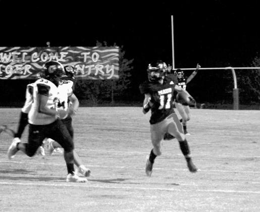 Maud senior Braxton McDaniel gains yardage during the home game against Graham- Dustin on Sept. 30. Maud won, 62-0, when the game was called after two quarters. Countywide &amp;amp; Sun/Natasha Dunagan
