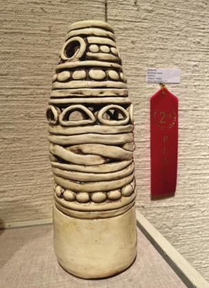 Bethel’s Daniela Juarez placed second for her ceramic piece. Photo provided