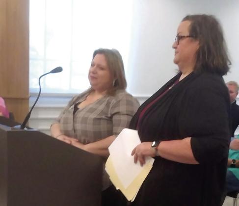 Rose Rock Community Engagement Coordinator April Grant and Restore Director and Client Solutions Manager Kendra Martin request County funds to purchase a box truck. Bill Rooth, Countywide &amp; Sun