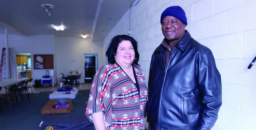 Shelter Manager Felicia Brooks-Veazey and Restore Shawnee CEO Rev. David Henry have been pouring their all into helping the homeless and those without heat. They are shown here at the warming center at Higher Ground Church in Shawnee on Jan. 29. Natasha Dunagan, Countywide &amp; Sun