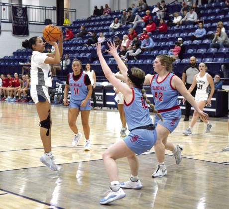 SHS junior, Daley Rice increases the lead by two in the third quarter.