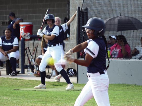 Shawnee's Jocelyn Hayes makes contact with the ball during the home game against Putnam City North on Aug. 22. Cheyanna Dietz, Countywide &amp;amp; Sun