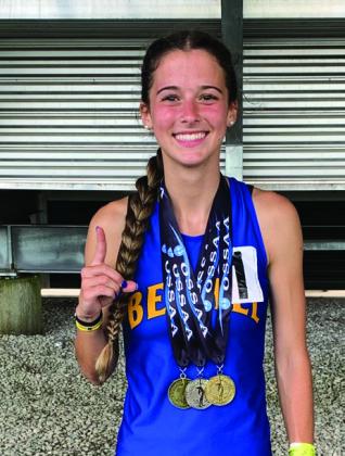 Baylee Tapley earned three medals at the State Track and Field competition held in Catoosa on Saturday, May 4. Photo provided