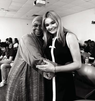 Shawnee High School senior, Ally Fitchner is pictured with Dr. Aisha whom she said made a lasting impression. Photo provided