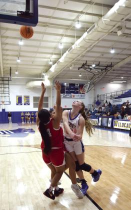 Josie MeGehee tosses in two of the 30 points she scored against McLoud on Feb. 2nd. The Countywide &amp; Sun/Julie Talton