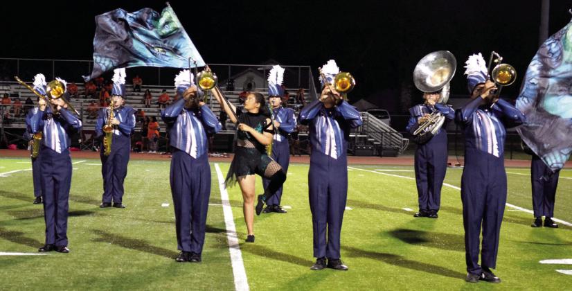 The Pride of the Pack performs during the halftime festivities.