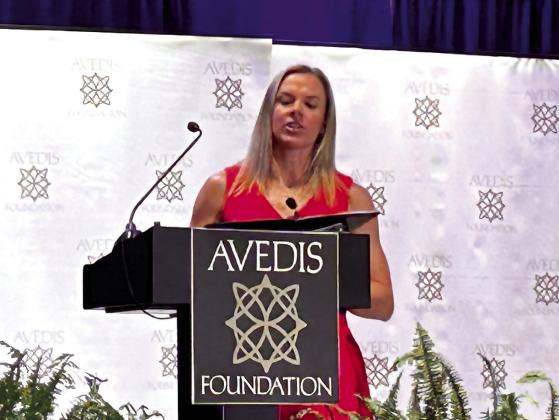 Olympic Gold Medalist Lindsay Tarpley shares her story of highs and lows and perserverance after a career ending injury during the Avedis Foundation and Pottawatomie Go Speaker Series Luncheon. Countywide &amp;amp; Sun/Suzie Campbell