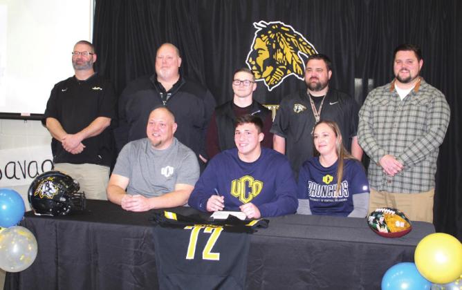 Tecumseh senior Brennon Carter signed with the University of Central Oklahoma on Feb. 9.
