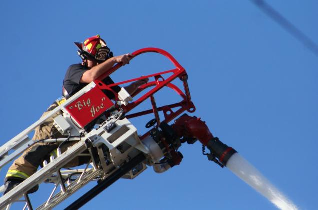 Shawnee Fire Department fights a building fire on Main St. in Shawnee, Dec. 2, 2022. The Shawnee Fire Department will be one of almost three dozen organizations participating in Touch A Truck, April 2, at the Citizen Potawatomi Nation Fair Grounds. Countywide &amp;amp; Sun/Kendra Johnson