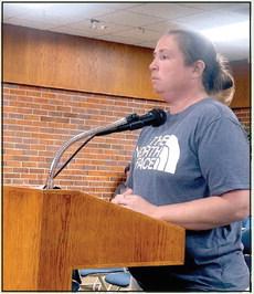 Casey Kellogg with Illusion Softball 2K14 addressed the Tecumseh City Councl Monday, Aug. 7, about moving the current contract with the Tecumseh Youth Sport Association to Illusion Softball 2K14. Officers with TYSA also addressed the board. No action was taken. Countywide &amp;amp; Sun/Suzie Campbell