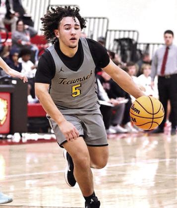 THS's Ayeon Stokes drives down the lane in the game against North Rock Creek on Dec. 16. NRC won 78-52. Photo Provided by Gowin Photography