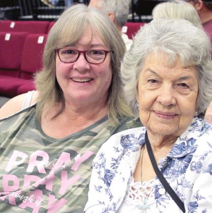 Suzie Campbell and her mother, Joyce Stiles, attend the first Potawatomi Fire home game on March 19. Campbell is the owner and publisher of the “Countywide &amp;amp; Sun,” and comes from a long line of strong women. Countywide &amp;amp; Sun/ Natasha Dunagan