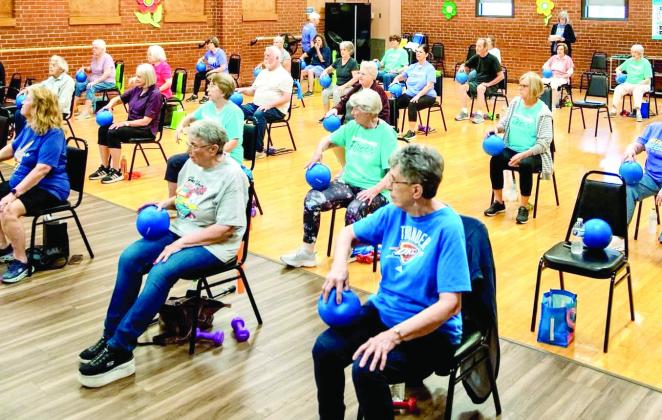 Health Week included Senior Fitness Day at the Shawnee Rec. Center. Photo Provided by Keaton Nye