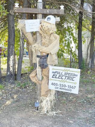 Full Speed Electric took first place with “Speedy” in the “Commercial Traditional Scarecrow” category of the Second Annual City of Tecumseh Scarecrow Contest.