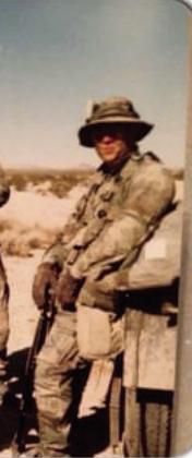 J.D. Sanders is shown at desert warfare school in 1985. Photo provided.