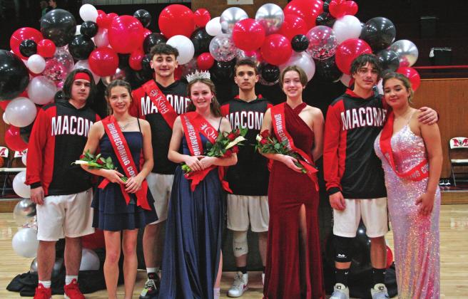The Macomb Homecoming royalty poses.