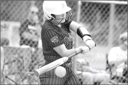 Bethel sophomore Payton Epperley makes contact with the ball during the Class 3A Regional Tournament against Jones on Sept. 21. Bethel won both games with Jones over two days, taking the Regional Championship.