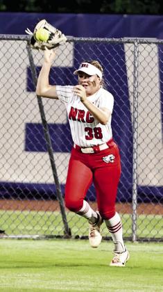 North Rock Creek’s Molly Campbell with the third out to win the championship.