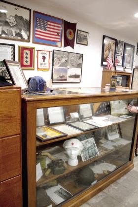 Displays about Congressional Medal of Honor Recipient Ruben Rivers and WAAC Flecia Guilliams, as well as other military memorabilia, can be found in the Meeting Room of the Tecumseh Historical Society and Museum.