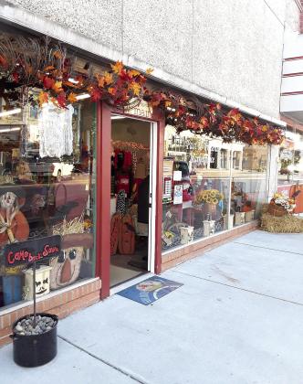 The Past to Present Marketplace at 7 W. Main, in Shawnee, is shown decorated in fall decor. The building recently collapsed when its neighboring building was being demolished. Photo provided by Holly Keller-Ross.