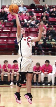 Earlsboro's Hunter Nice adds two points during the Jan. 6 home Pink Out game against Konawa. The Wildcats lost 57-72. The Lady Wildcats won their game 34-23. Natasha Dunagan, Countywide &amp; Sun
