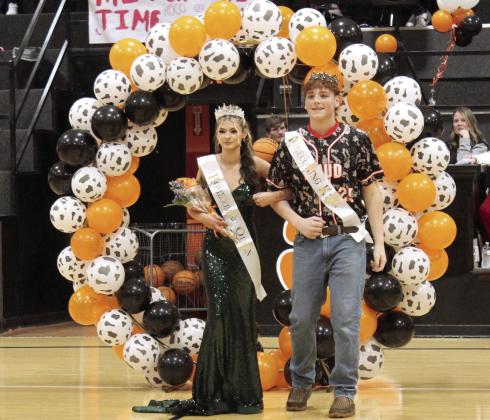 Maud’s Cadence Main and Brayden Borelis were crowned Homecoming Queen and King, respectively, during halftime of the boys game on Jan. 26. Princess Janlee Impson and Prince Bowdie Brooks were also crowned that evening. File photo