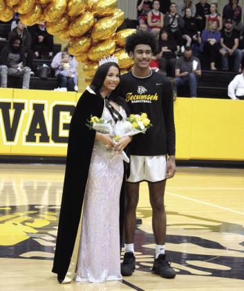 Tecumseh’s Jadyn Wilson was crowned Spring Homecoming Queen before the basketball games on Jan. 26. She was escorted by senior Jace Edwards. File photo